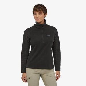 Patagonia Women’s Micro D 1/4 Zip Fleece Black Size Small